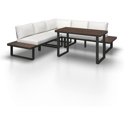 Bessagi Garden Vrtna Lounge Garnitura Gianna, Krem, Črna, 4-Delno Cene