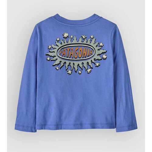 Patagonia Graphic Baby Kids Longsleeve T-Shirt wavy treelines / diver blue Cene