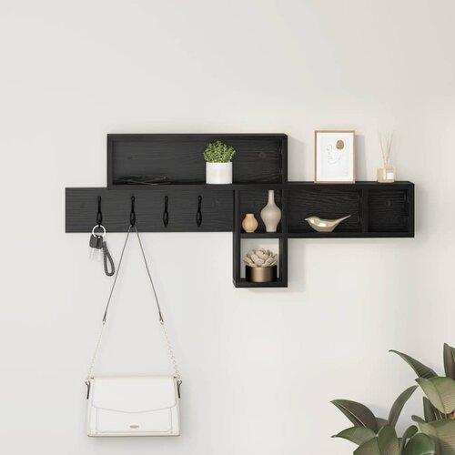  Vje&scaron;alica za kapute na zidu Zidne Crni hrast 100 x 12 x 43,5 cm Cijene