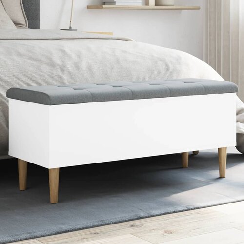  Klupa za pohranu bijela 102x42x46 cm od konstruiranog drva Slike