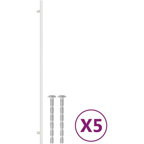 vidaXL Ročaji za omarico 5 kosov srebrna 480 mm nerjaveče jeklo, (21415881) Cene