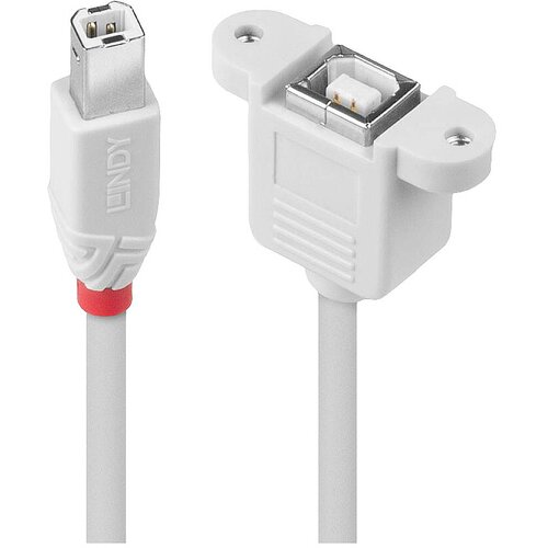 Lindy USB kabel USB 2.0 USB-B vtič\, USB-B vtičnica 0.50 m siva 31800, (20417192) Cene
