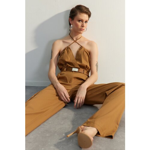 Trendyol Jumpsuit - Brown - Relaxed fit Slike