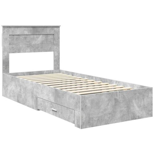  Okvir za krevet Betonski sivi i srebrna 75 x 190 cm Slike