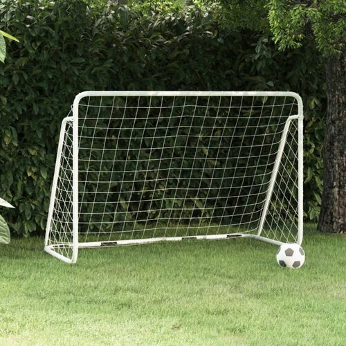vidaXL Nogometni gol s mrežom bijeli 180 x 90 x 120 cm čelčni Cijene