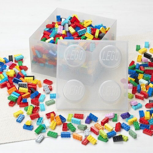 Lego kutija za odlaganje sa poklopcem (4): Svetlucavo prozirna ( 40090803 ) Slike