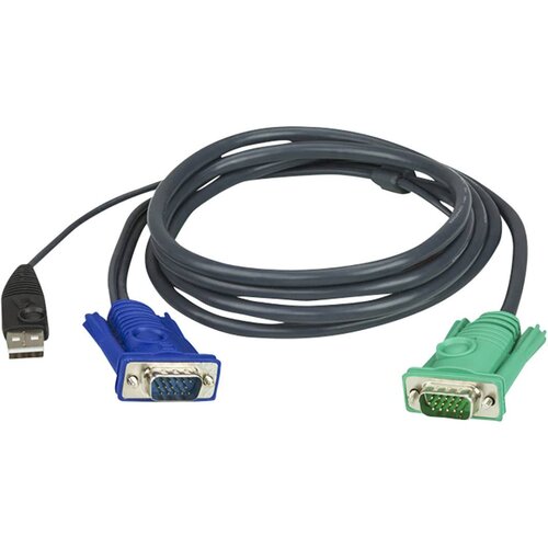 Aten KVM adapter [1x mo&scaron;ki konektor VGA - 1x mo&scaron;ki konektor VGA\, mo&scaron;ki konektor USB 2.0 tipa A] 1.20 m črna, (20442166) Cene