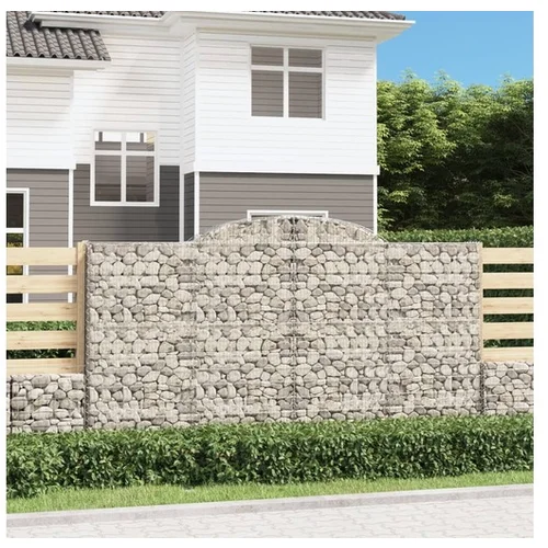 vidaXL Obokane gabion košare 20 kosi 300x50x160/180cm pocinkano železo