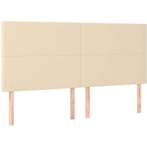  Krevet s oprugama i madracem krem 180x200 cm od tkanine Slike