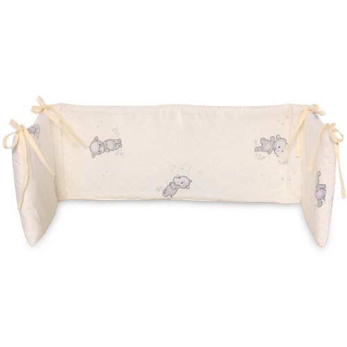 Lorelli RANFORCE ROUND Ogradica za Krevetić za Bebu Happy Hippo 145 X 27 cm Slike