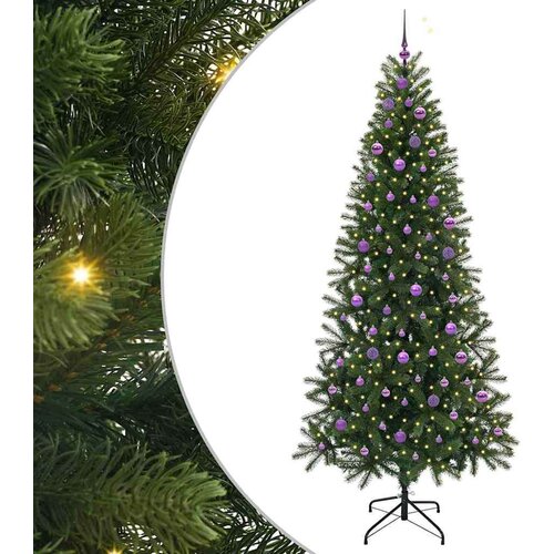 VidaXL Umjetno božićno drvce s stalakom Zelena 240 cm PE i PVC Slike