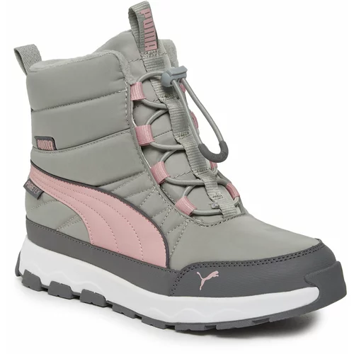 Puma Škornji za sneg Evolve Boot Puretex Jr 392647 03 Smokey Gray-Future Pink-White