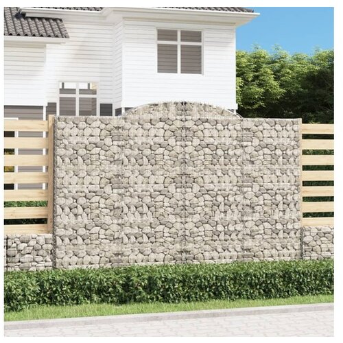 vidaXL Obokane gabion košare 11 kosa 300x50x200/220cm pocinkano železo Cene