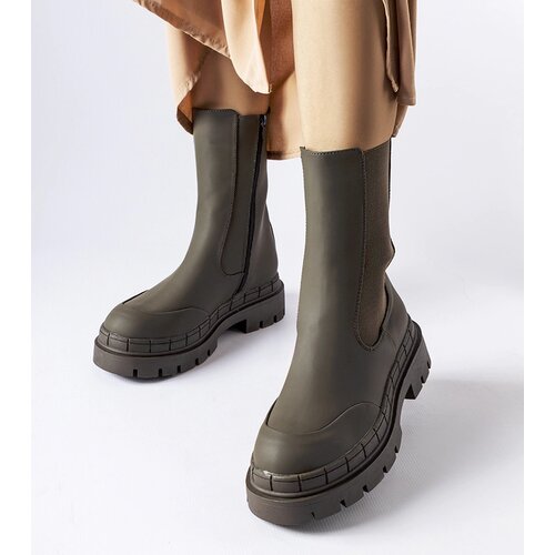Gemre Green massive rubber ankle boots Casal Cene
