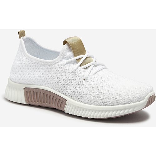 Resti White women's sports shoes with brown inserts Kedeti - Footwear Cene