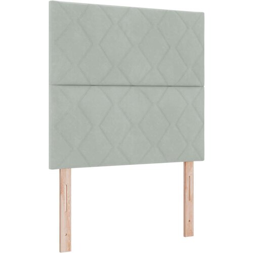 vidaXL Box Spring postelja z vzmetnico svetlo siva 120x200 cm žamet Cene