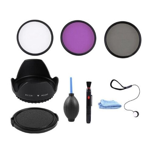 INF 9-paketni komplet filtrov za kamero z uv cpl fld filtrom black 55 mm, (21369647) Slike
