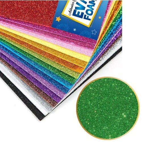 SAMOLEPLJIVA GLITTER EVA PENA TAMNO ZELENA 10/1 MILLA Cene