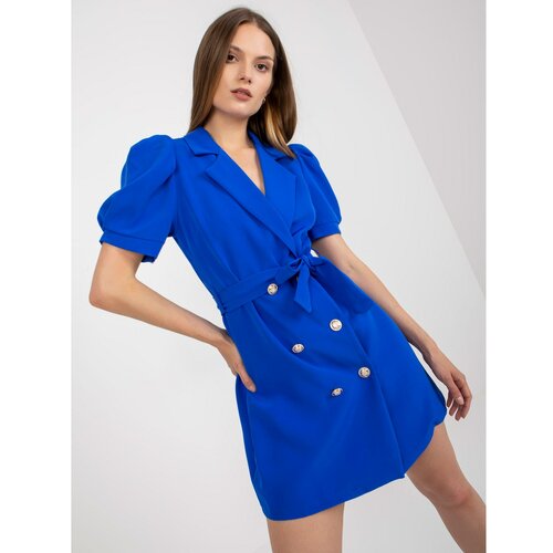 Fashion Hunters Blue suit cocktail dress with a tie Slike