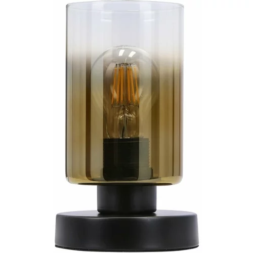 Candellux Lighting Črna namizna svetilka s steklenim senčnikom (višina 20 cm) Aspra –