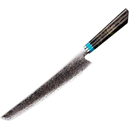  Damaskovski kuhinjski nož ZE-37412 - Slicer / Smeđa / Plava KP37412 Cene