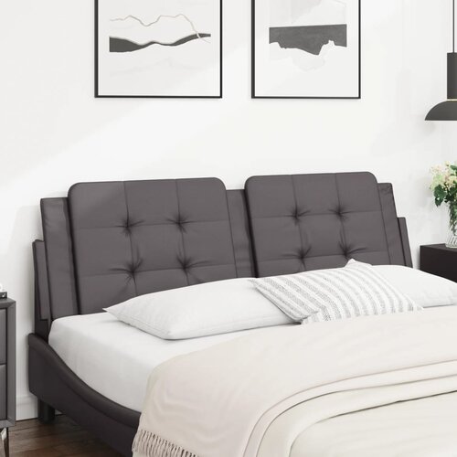 The Living Store Vzglavna stranica siva 160 cm umetno usnje - Vzglavna Stranica, (21659057) Slike