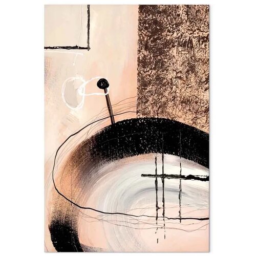  Slika - Art of Shapes (1-part) - Hand-Painted Abstract Artwork 20x30 Cene