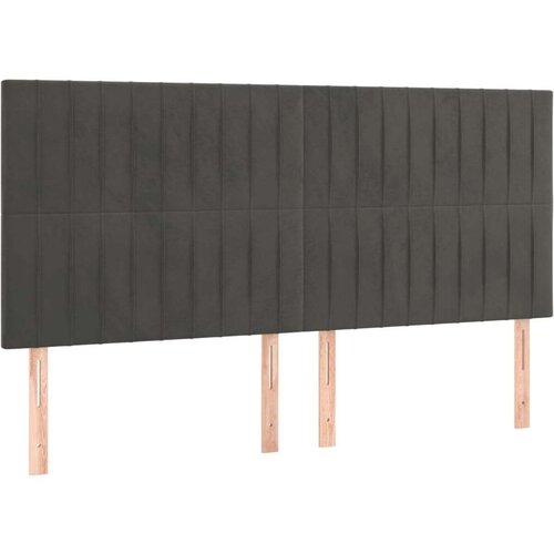  Uzglavlje tamnosivo 200x5x118/128 cm bar&amp;scaron;unasto Slike