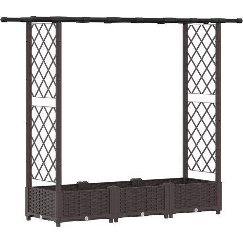 vidaXL Povišeni krevet s mrežom i krovom Smeđa 164 x 40 x 121 cm PP - Smeđa 164 x 40 x 123 cm s ravnim krovom (2 bočna mreža) Cene
