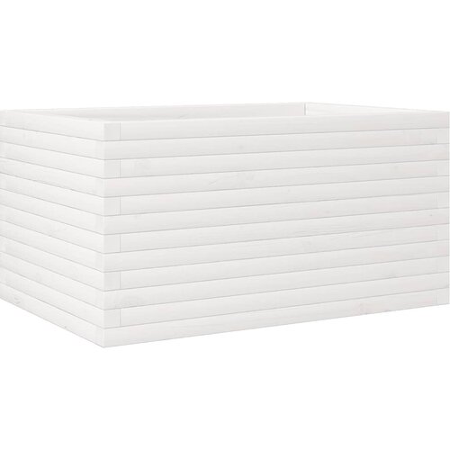  Vrtna sadilica bijela 90x60x45,5 cm od masivne borovine Slike