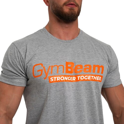 GymBeam Mu&amp;scaron;ka majica Stronger Together Grey Slike