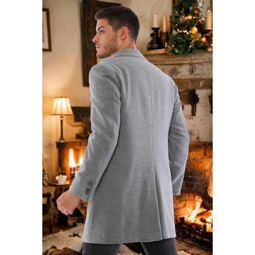 Dewberry PLT8365 MEN'S COAT-STRAIGHT GREY Cene