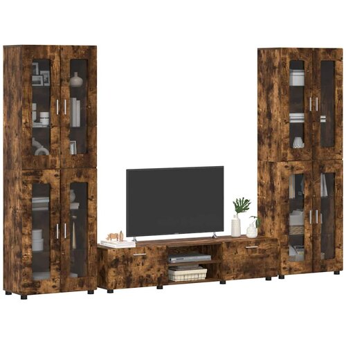  Set TV komoda FLORIN 3 kom. Dimljeni hrast Konstruirano drvo Slike
