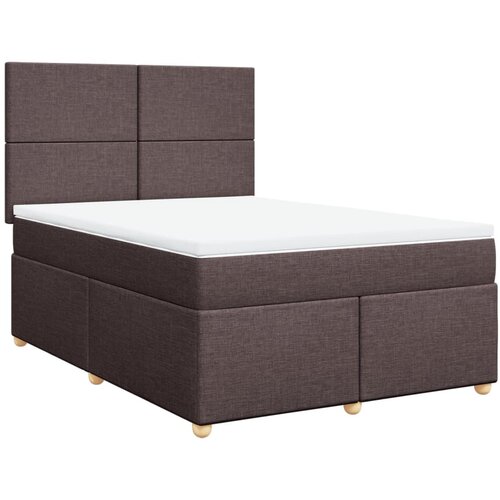 vidaXL Krevet s oprugama i madracem tamnosmeđi 140x200 cm tkanina Cijene