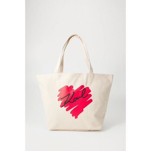 Karl Lagerfeld Torbe HEARTS REVERSIBLE SHOPPER Bež Cene