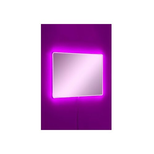 Hanah home ogledalo sa led osvetljenjem rectangular 40x60 cm pink Cene