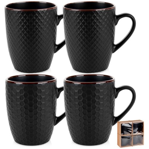 Vilde Komplet 4 kosov keramičnih skodelic, 400ml, črne barve, (5000289803) Cene
