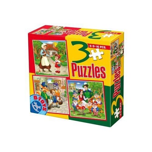 Dtoys Puzzle 3u1 Bajke 07 - 6/ 9/ 16 delova Slike