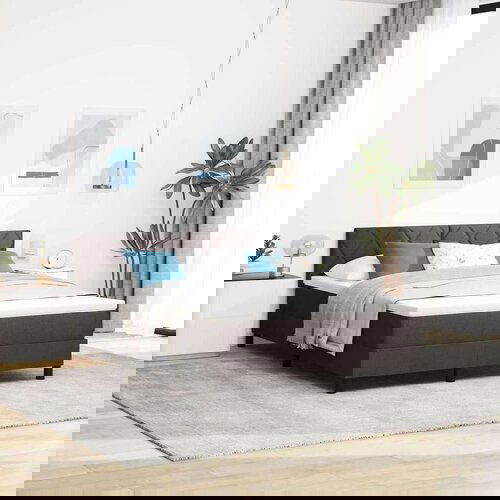 Box spring krevet Tamno smeđa 160 x 200 cm tkanina Slike