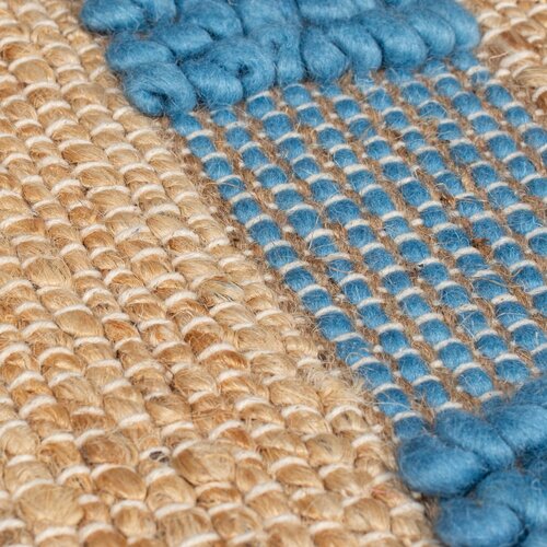 Flair Rugs modra/v naravni barvi ročno tkana preproga iz me&amp;scaron;anice jute 160x230 cm medina jute &amp;ndash; Slike