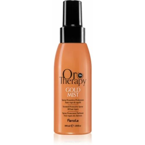 Fanola Oro Therapy Gold Mist zaštitni sprej za stiliziranje kose s 24-karatnim zlatom 100 ml