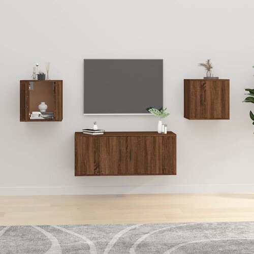  Zidni TV ormarići 2 kom boja smeđeg hrasta 40x34,5x40 cm Cijene