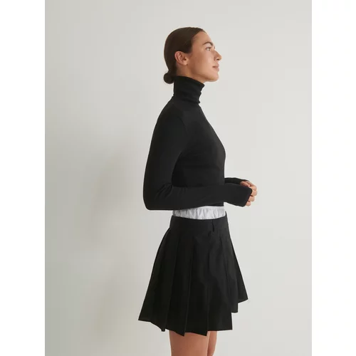 Reserved - Pamučna suknja - crno