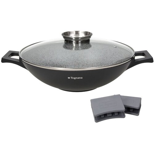 Tognana Wok tiganj sa poklopcem i držačima za posude, 32 cm, Crni Slike