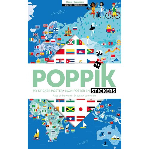 Poppik Edukativni poster s nalepnicama Otkrića Zastave 7+ Slike