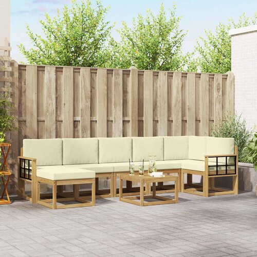  Set vanjskih sofa 8 kom. Bijela i krem Poliester Cijene