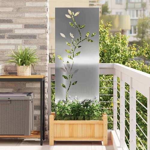 vidaXL Dekorativna ploča za vrt Srebrno 50 x 140 cm Pocinčani čelik Cijene