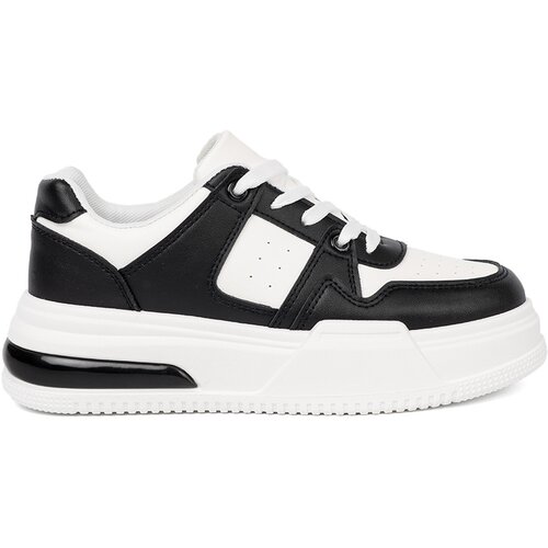 Shelvt Stylish black and white sneakers with a thick sole Slike