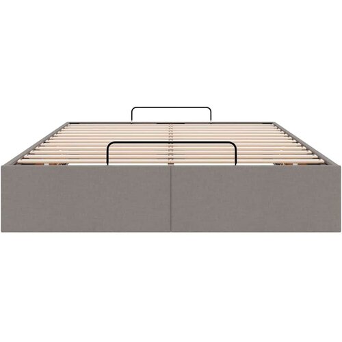 VidaXL Otomanski okvir kreveta bez madraca smeđesivi 120x200cm tkanine Slike