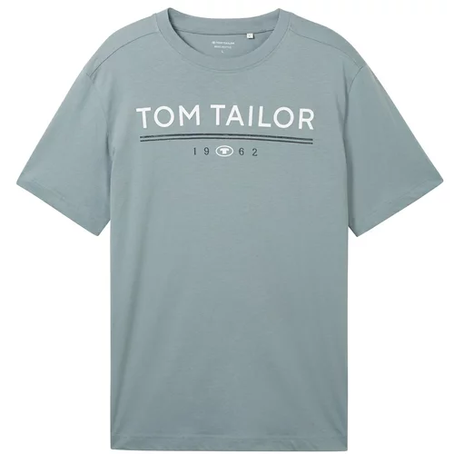 Tom Tailor Majica mornarska / dimno-siva / bela